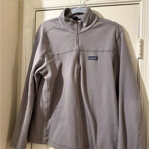 Patagonia Men's Quarter Zip Up Gray Fleece Pull-over